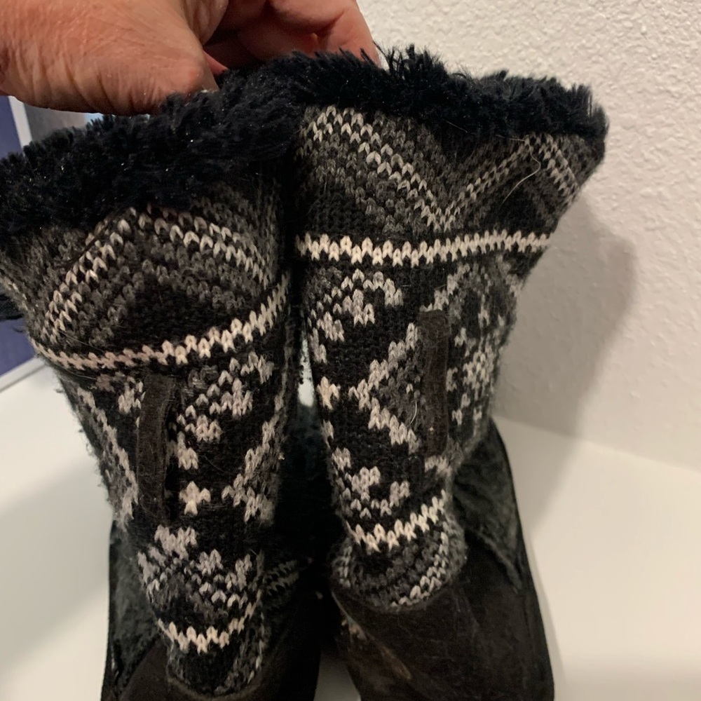 Luk-Ees Black Winter Knit Boots View 5